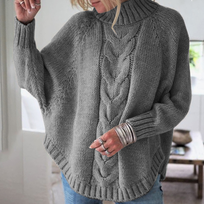 Heidi | Women's Longline Comfortable Vintage Cable Jumper