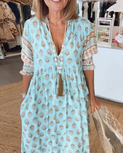Verity | Women's Relaxed Bohemian Midi Dress