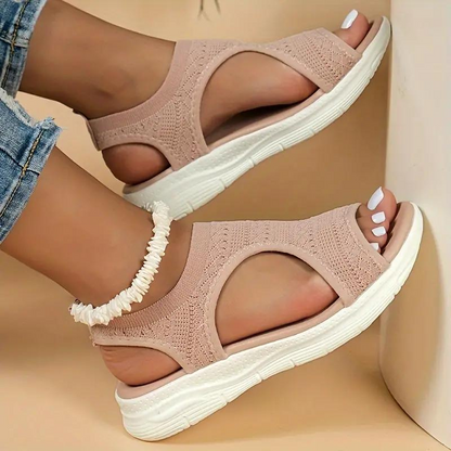 Women's Cushioned Open-Toe Sofia Cozy Sandals with Arch Support