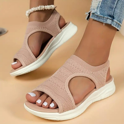 Women's Cushioned Open-Toe Sofia Cozy Sandals with Arch Support