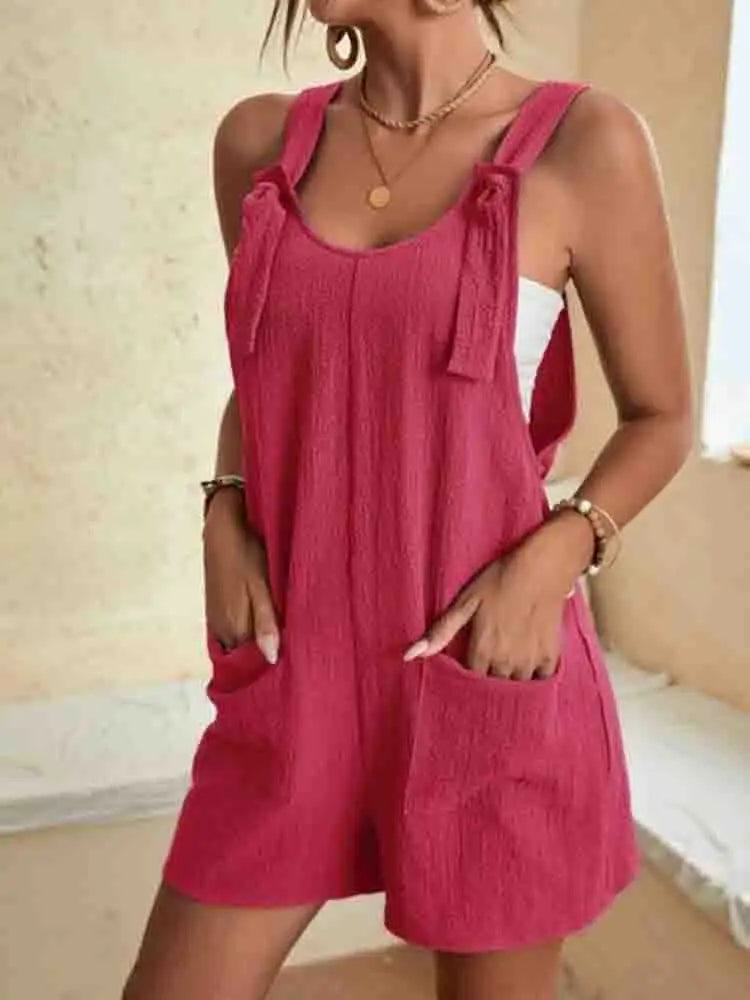 Daisy | Women's Casual Pocketed Romper Shorts