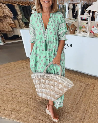 Verity | Women's Relaxed Bohemian Midi Dress