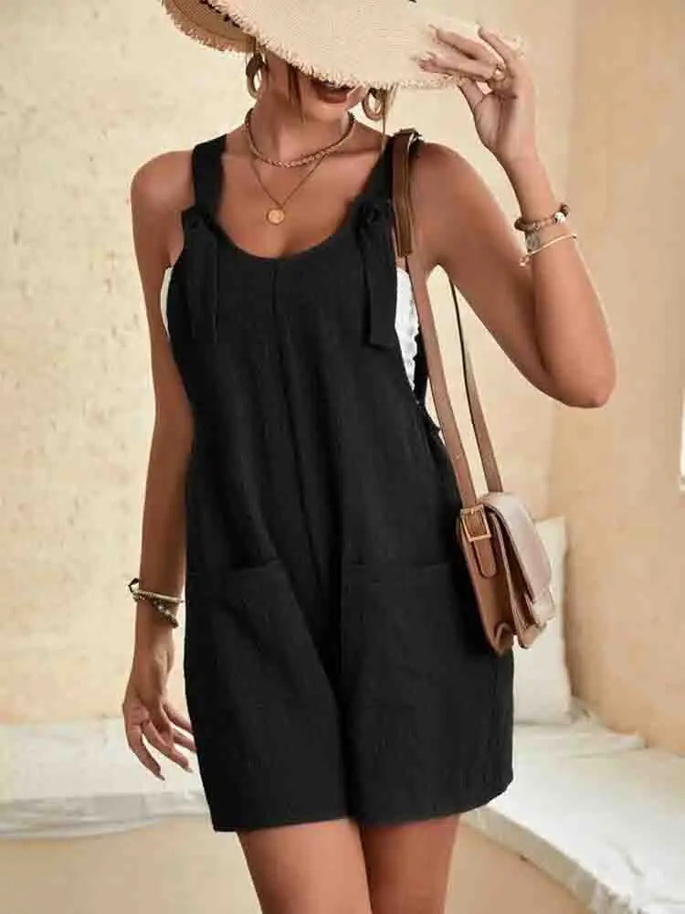 Daisy | Women's Casual Pocketed Romper Shorts