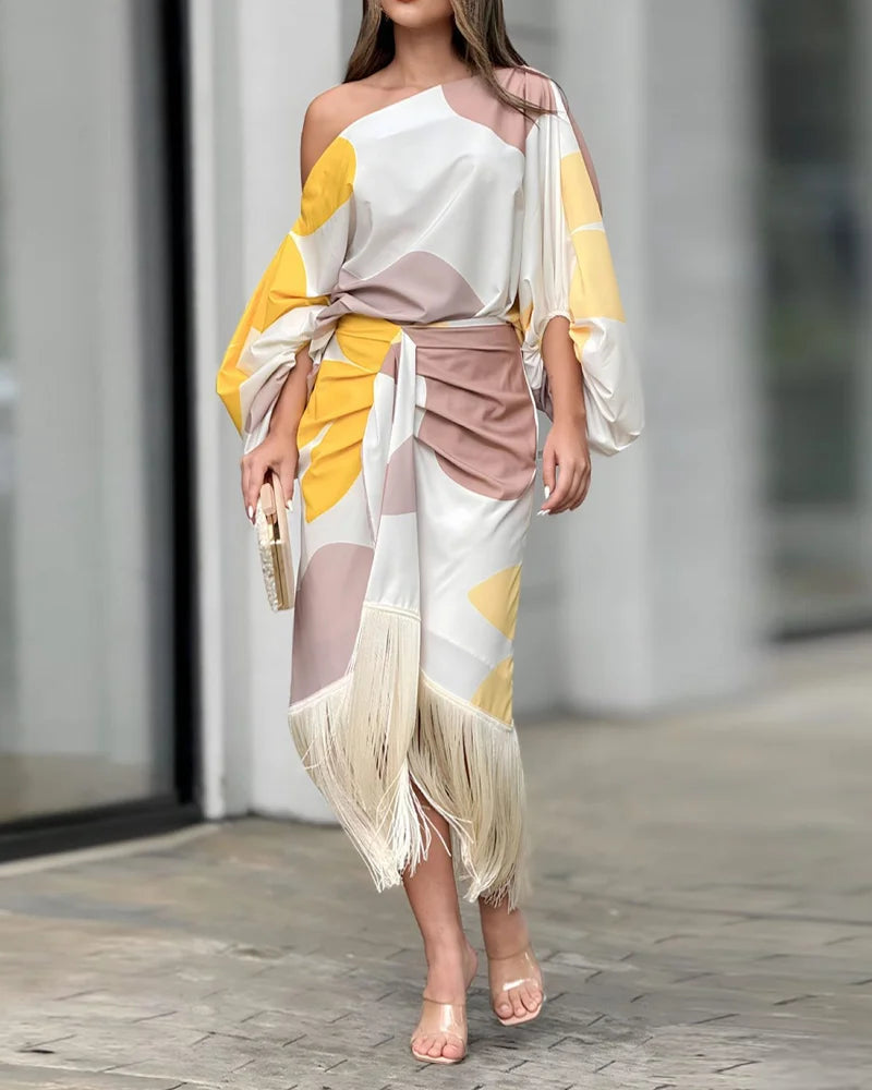 Katerina | Women's Elegant Stylish Set with Fringe