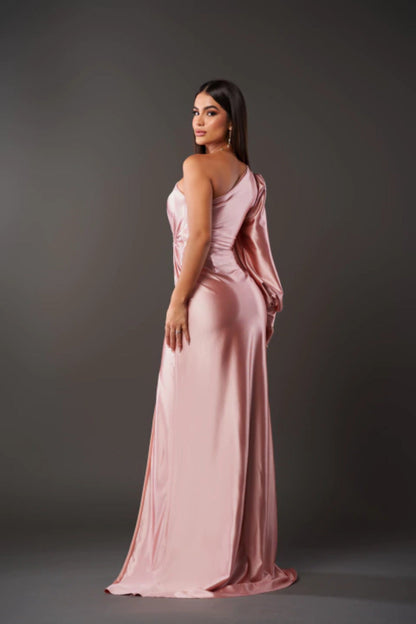 Anna | Women's Elegant Silhouette Maxi Dress with Side Slit