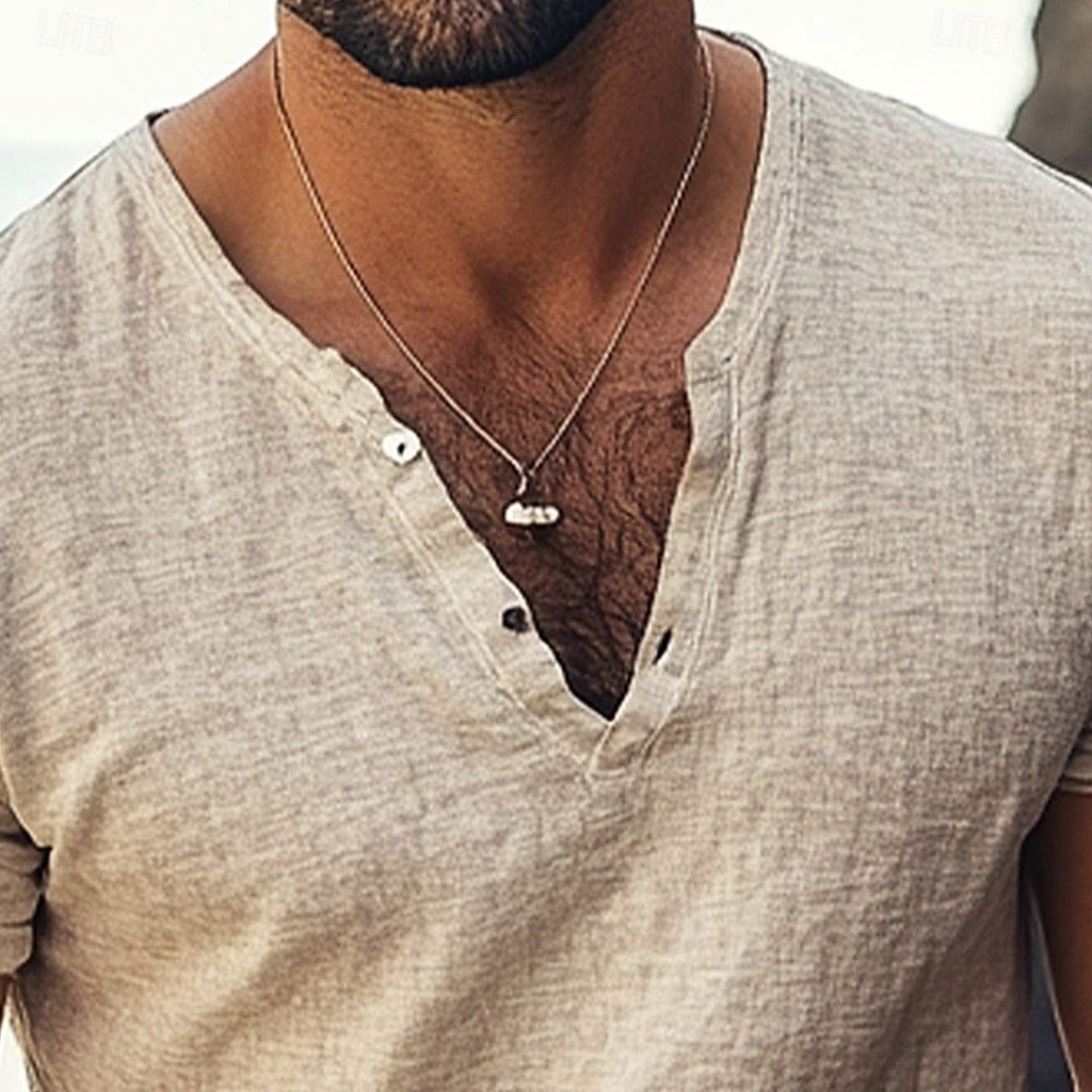 Frank | Men's Casual Shirt with V-Neck