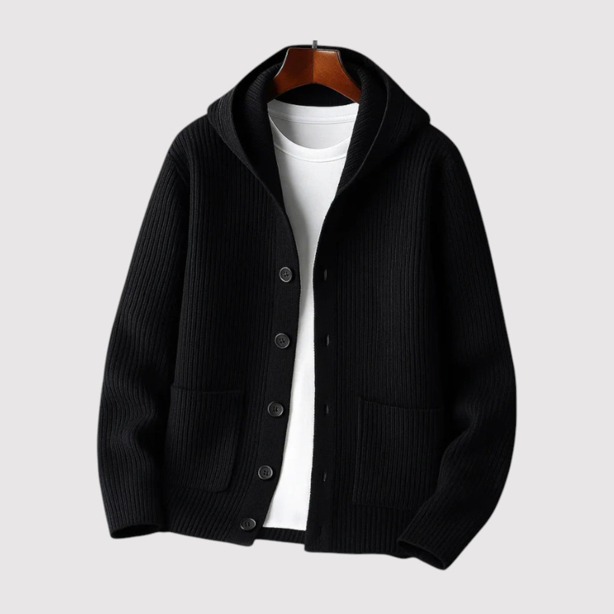 Hideaki | Luxe Hooded Cardigan with Hooded