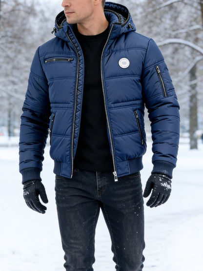 Men's Vintage Insulated Outdoor Jacket, Warm and Padded