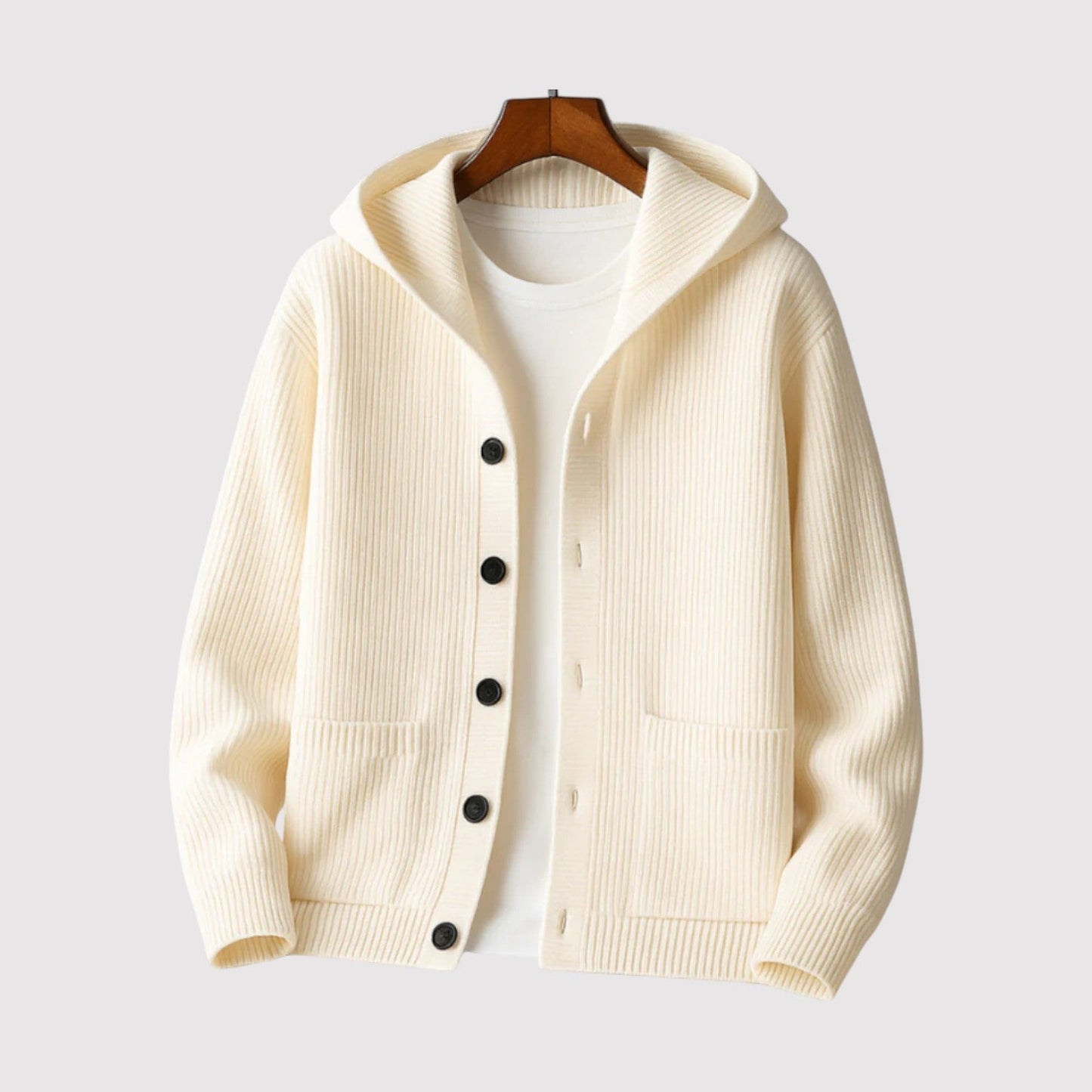 Hideaki | Luxe Hooded Cardigan with Hooded