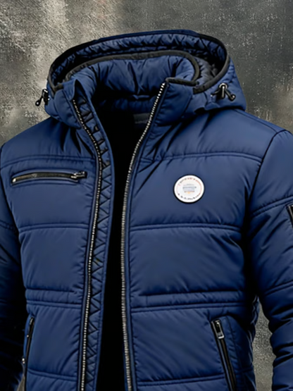 Men's Vintage Insulated Outdoor Jacket, Warm and Padded