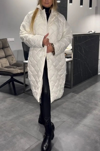 Anais | Women's Quilted Coat with Leopard Lining and Pockets
