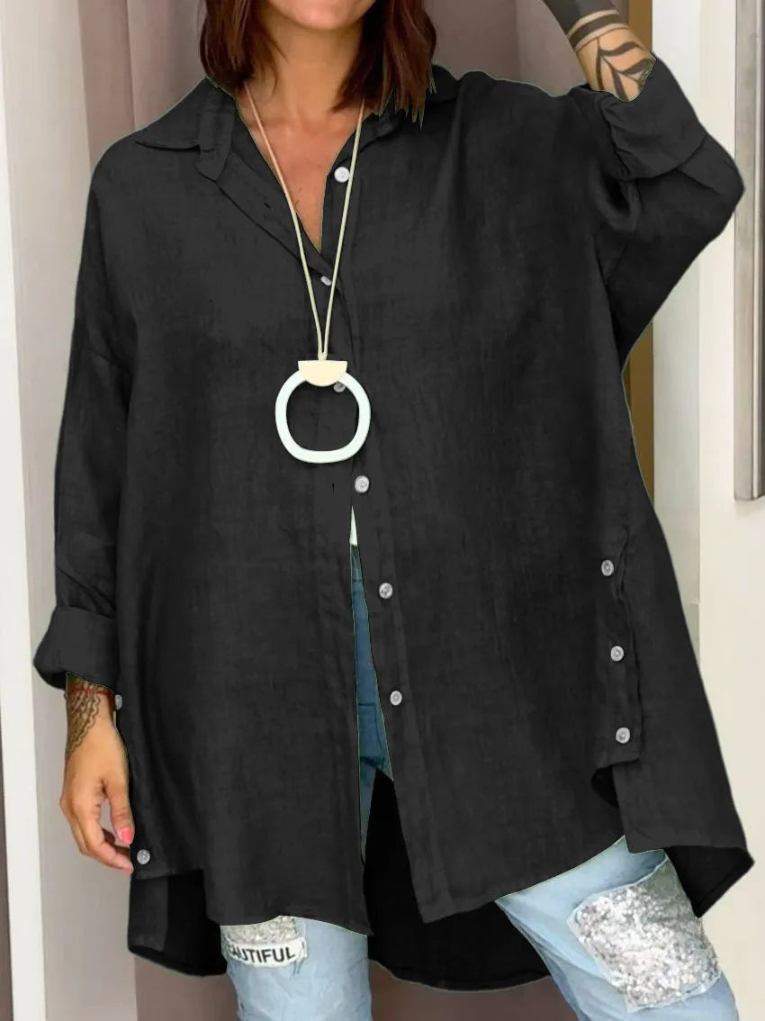 Sophia | Women's Longline Relaxed Oversized Button Shirt