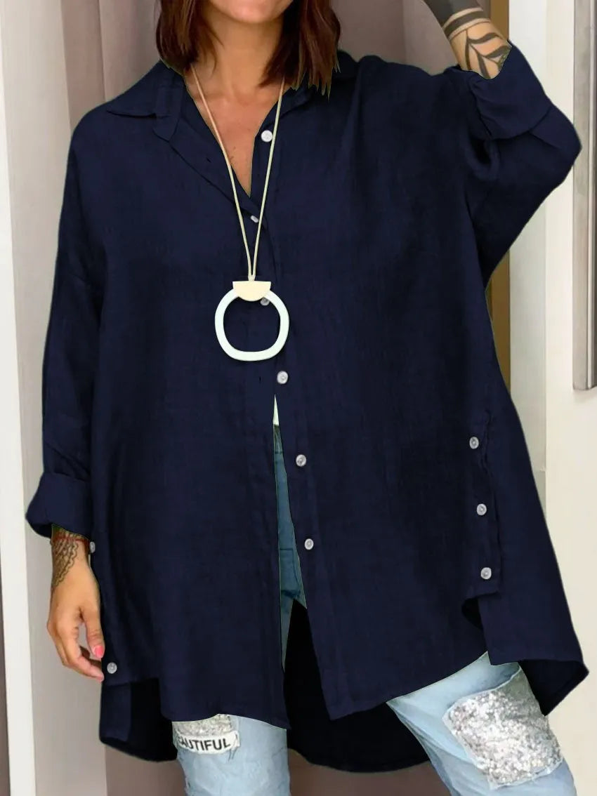 Sophia | Women's Longline Relaxed Oversized Button Shirt