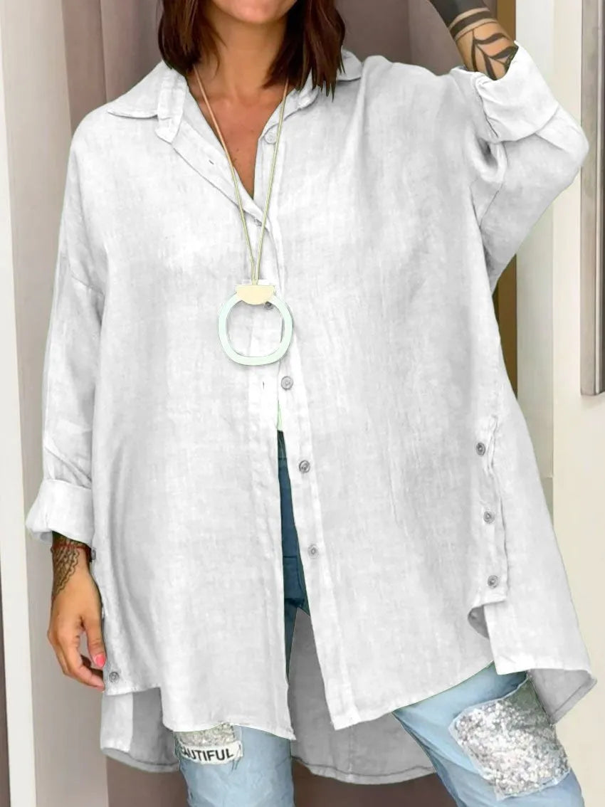 Sophia | Women's Longline Relaxed Oversized Button Shirt