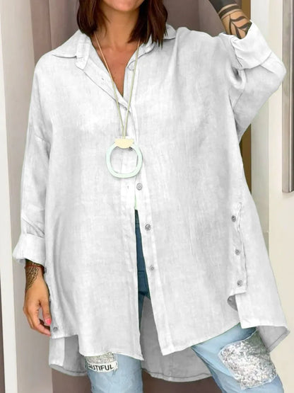 Sophia | Women's Longline Relaxed Oversized Button Shirt