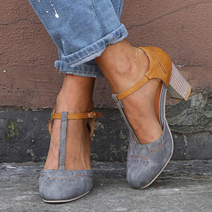 Janet | Women's Slip-Resistant Slip-On Stylish Orthopedic Heels with Arch Support