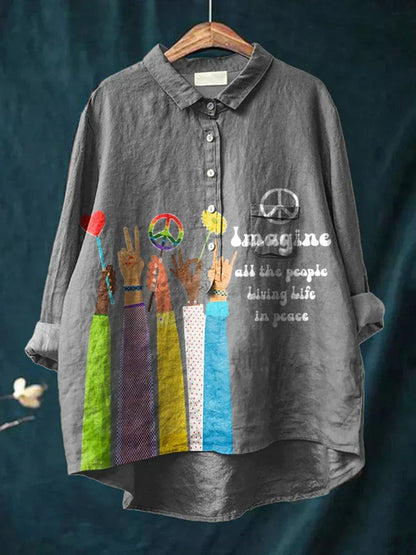 Hippie | Longline Peace Art Shirt