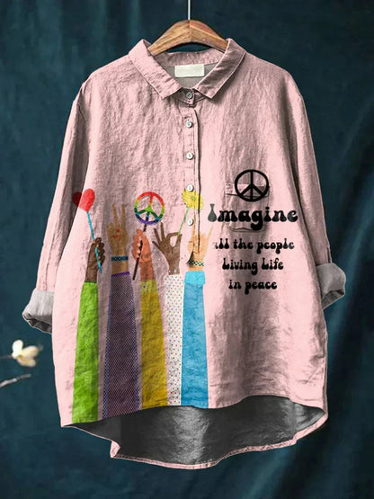 Hippie | Longline Peace Art Shirt