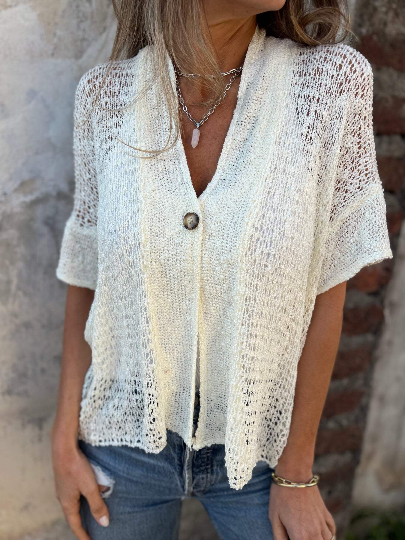 Barbara | Women's Longline Elegant Textured Top