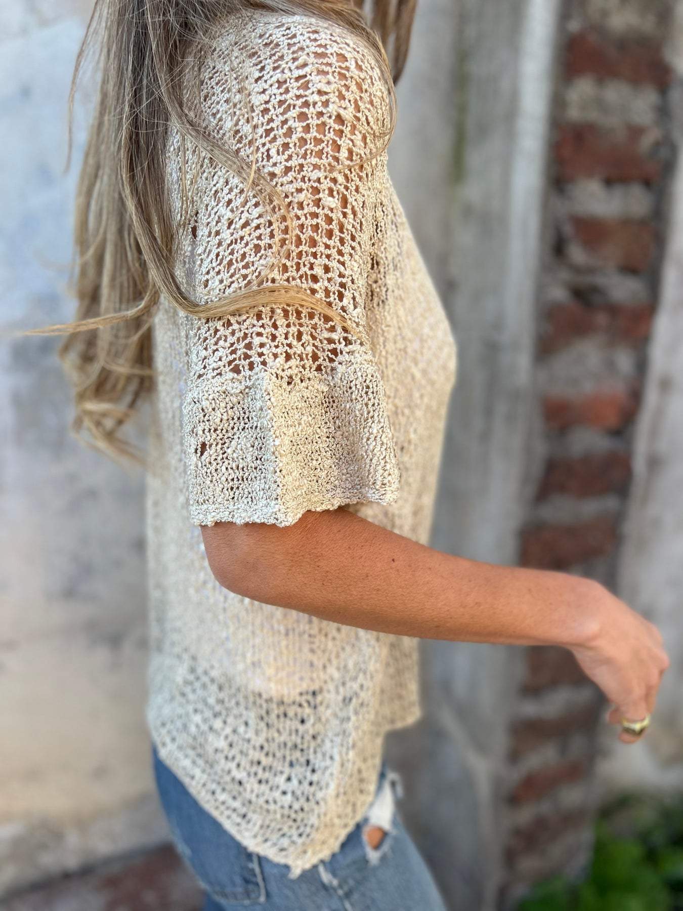 Ivonie | Women's Elegant Textured Top with V-Neck