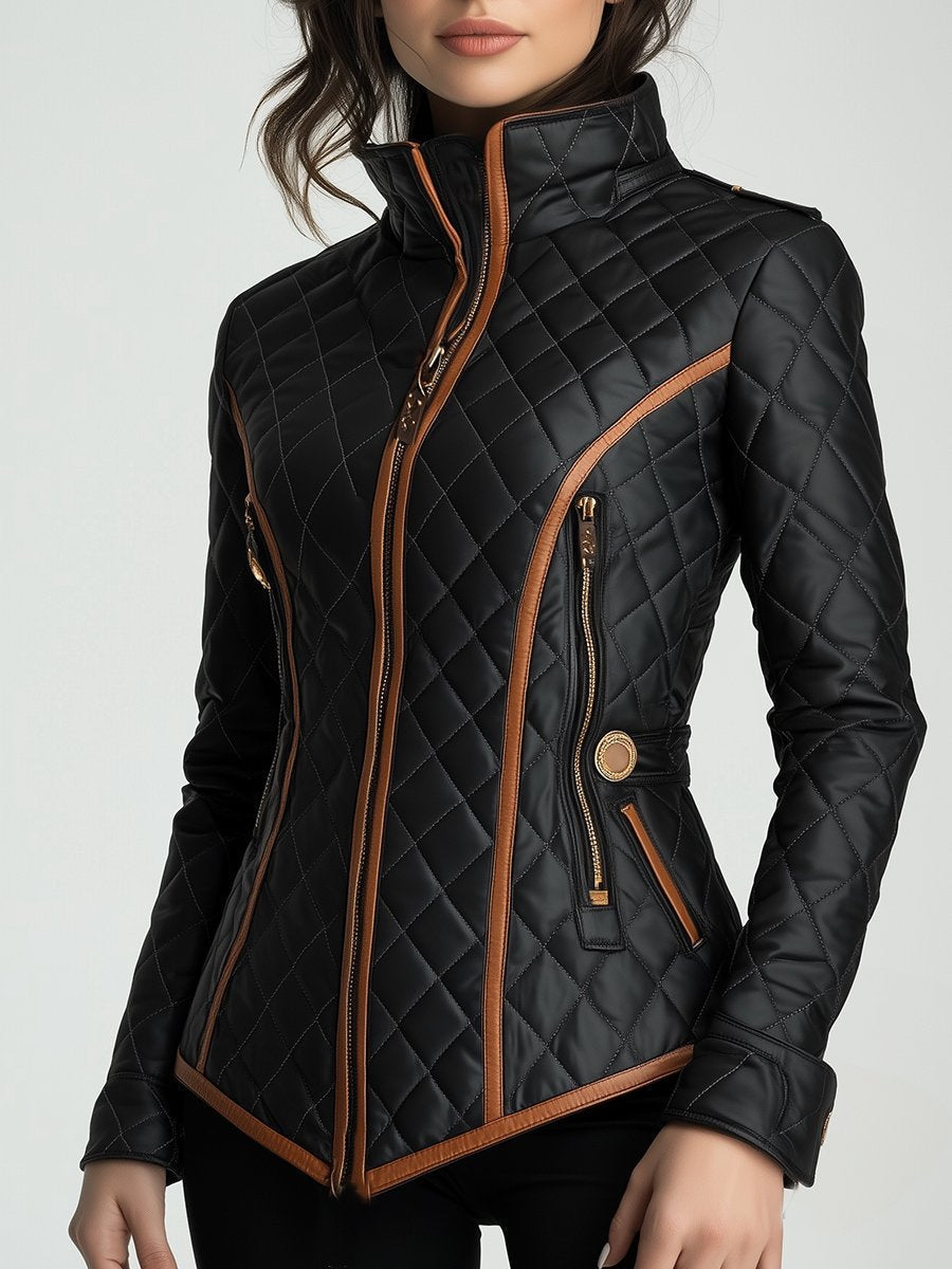 Lily | Women's Diamond Quilted, Padded Jacket with Pockets