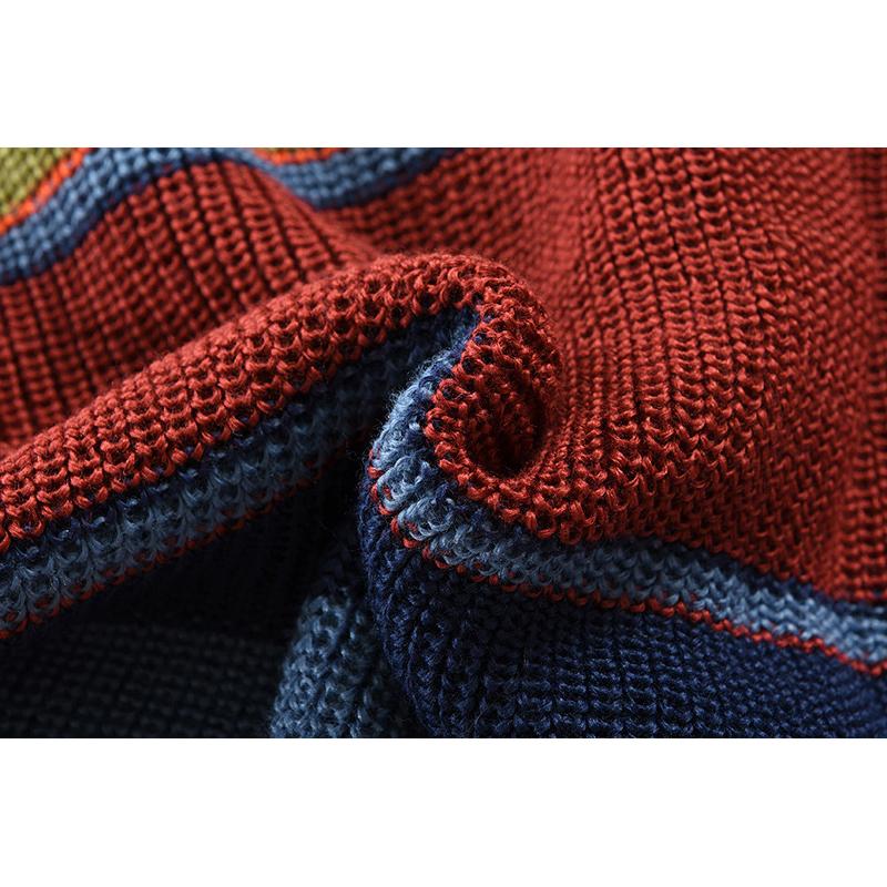 Marcus | Striped Relaxed Colourblock Men's Vest with Lapel Collar