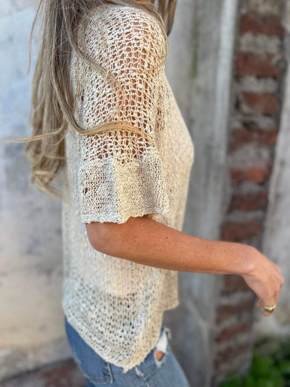 Ivonie | Women's Elegant Textured Top with V-Neck