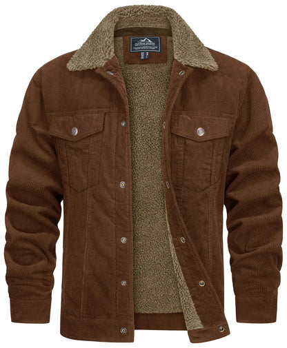 Vasco Men's Winter Jacket with Pockets and Round Neck