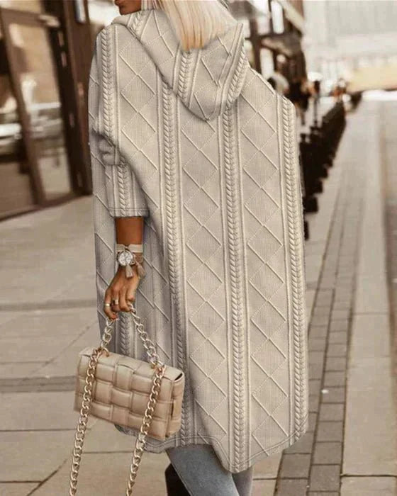 Ellen | Women's Longline Cozy Hooded Cardigan