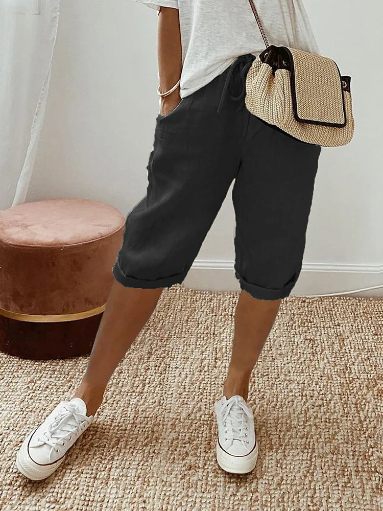 Isla | Cotton Linen Shorts
