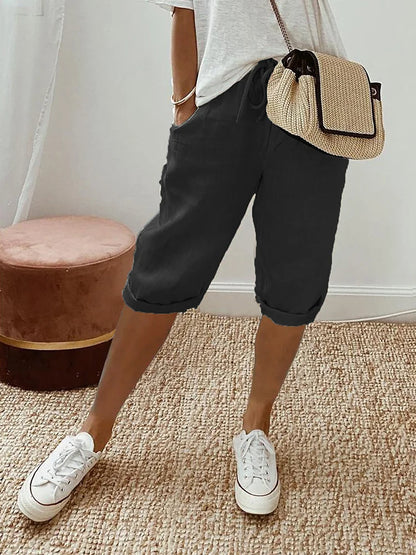 Isla | Cotton Linen Shorts