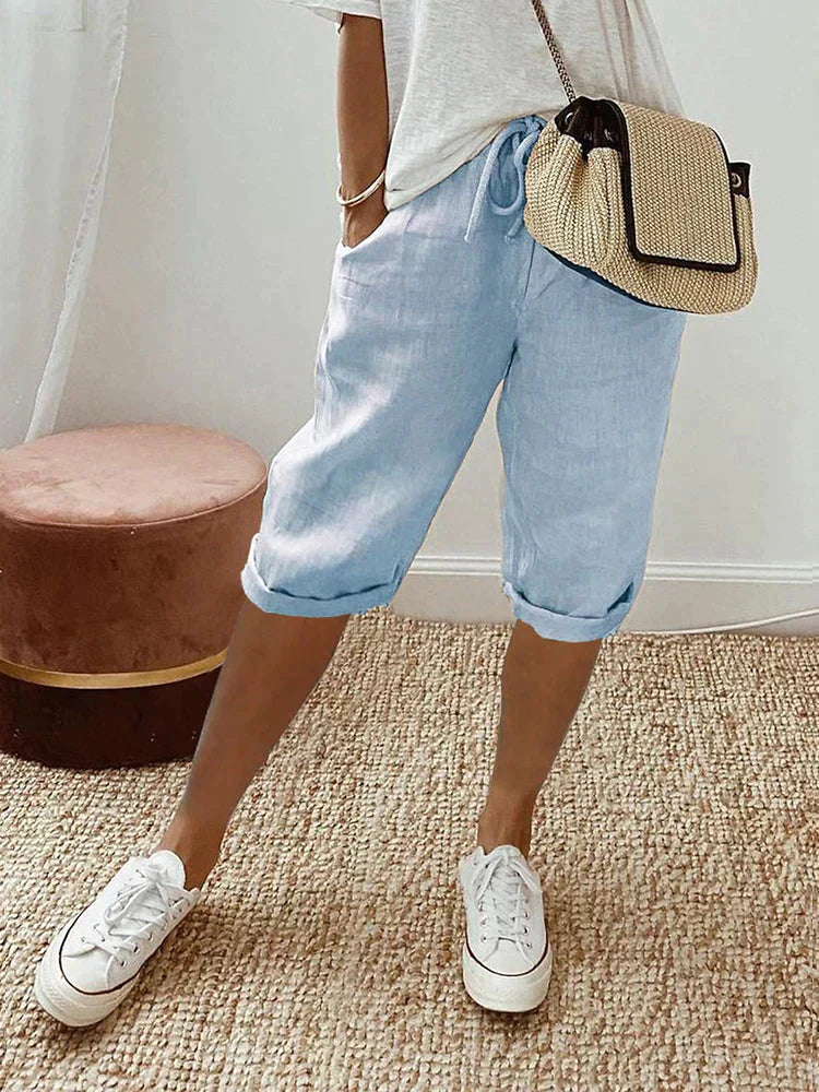 Isla | Cotton Linen Shorts