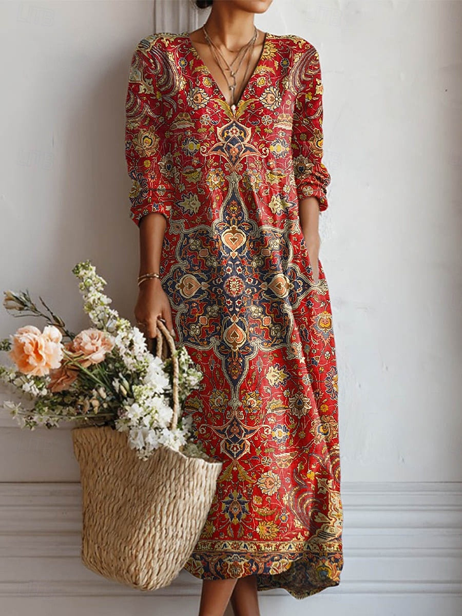 Diva | Women's Everyday Comfort Midi Dress with Pockets