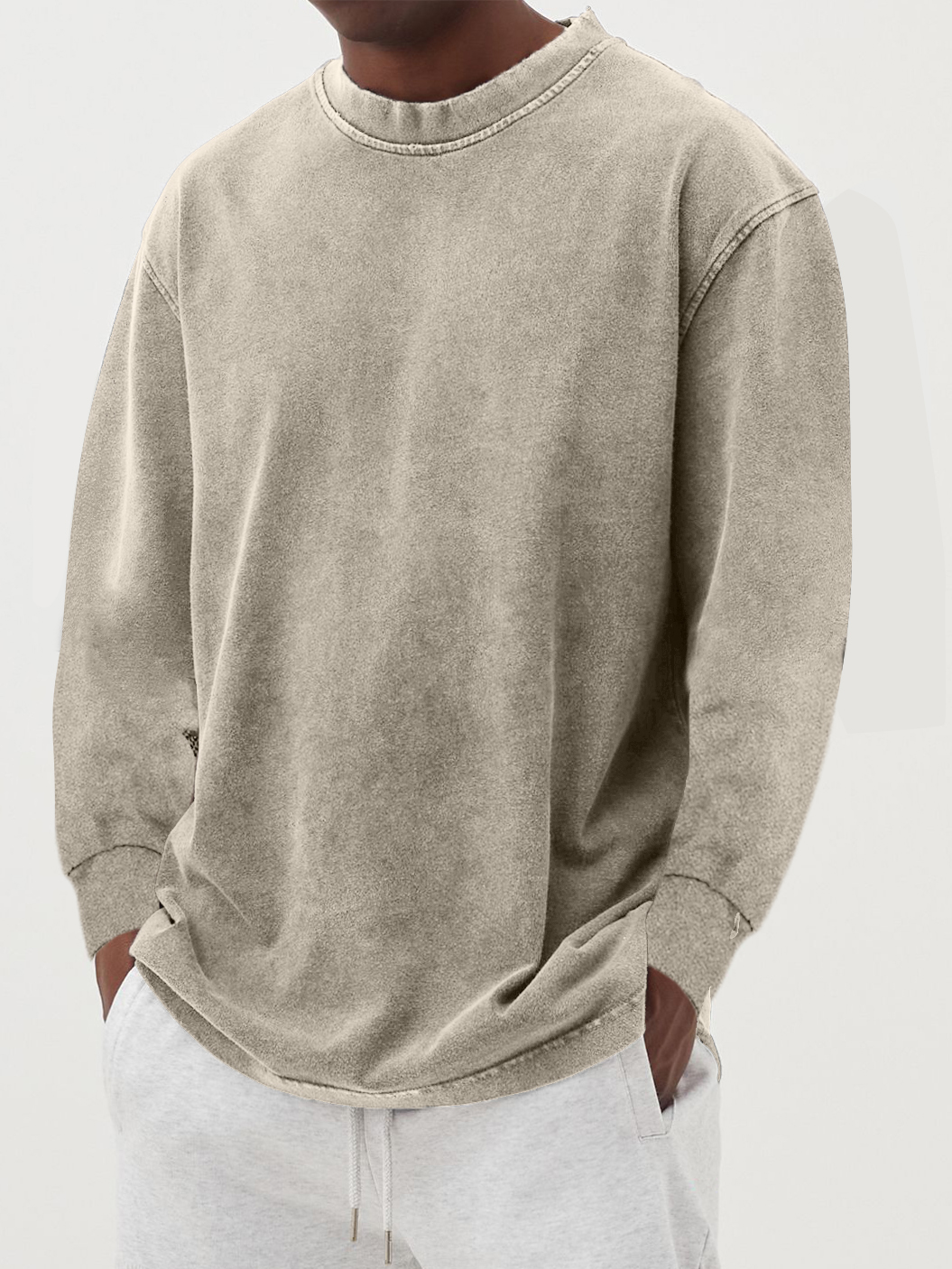 Cristiano | Men's Longline Relaxed Modern Long Sleeve Shirt