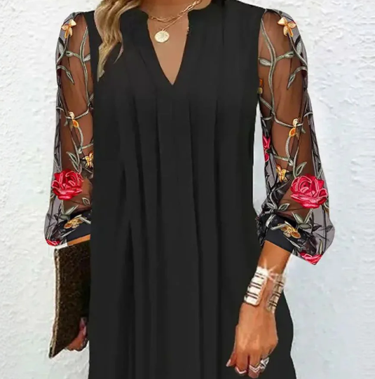Renée | Women's Elegant Mini Dress with V-Neck