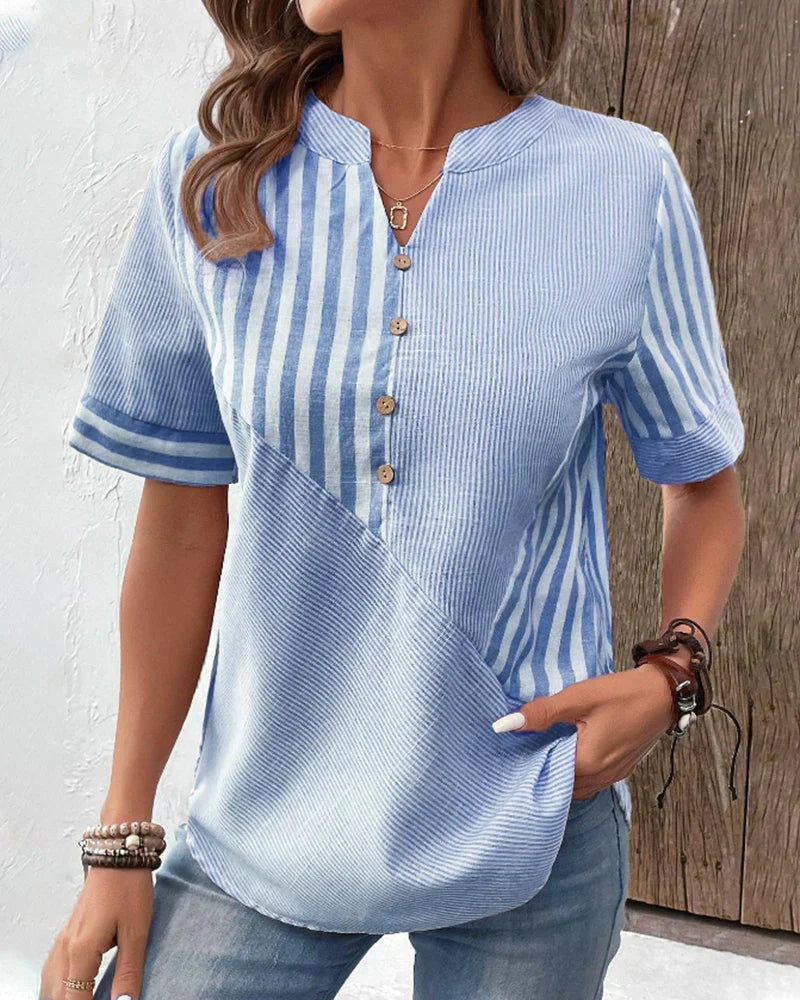 Sandra | Women's Relaxed Classic Striped Top