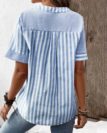 Sandra | Women's Relaxed Classic Striped Top