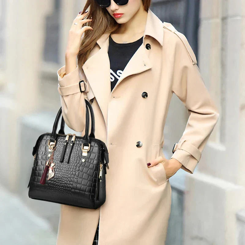 Crocodile-Embossed Bag