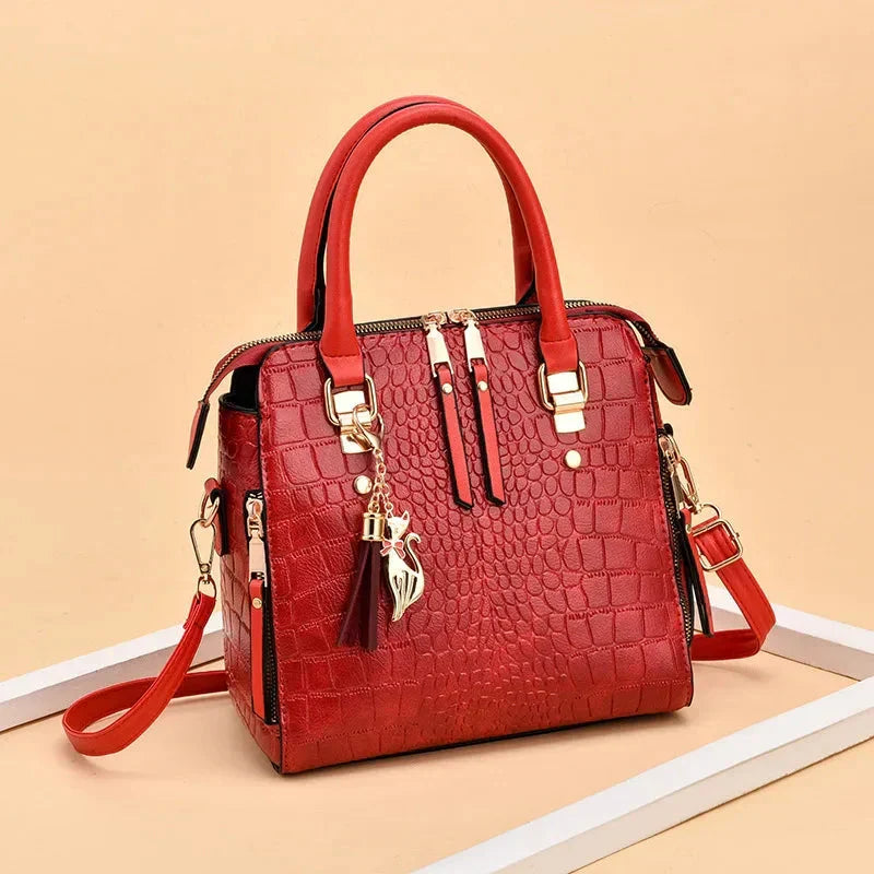 Crocodile-Embossed Bag