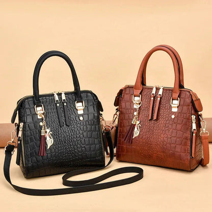 Crocodile-Embossed Bag