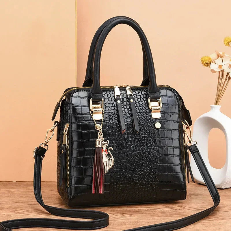 Crocodile-Embossed Bag