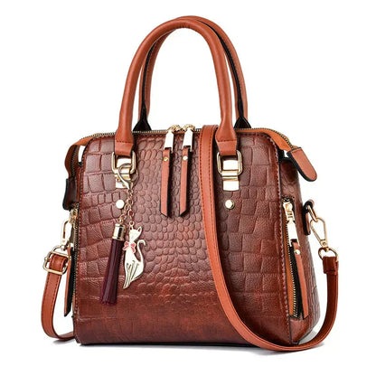 Crocodile-Embossed Bag