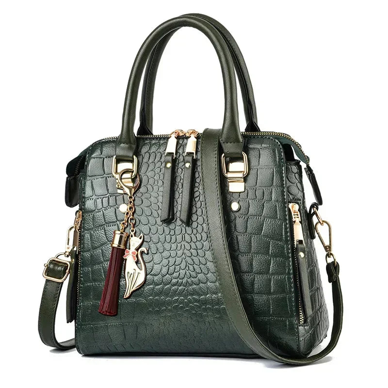 Crocodile-Embossed Bag