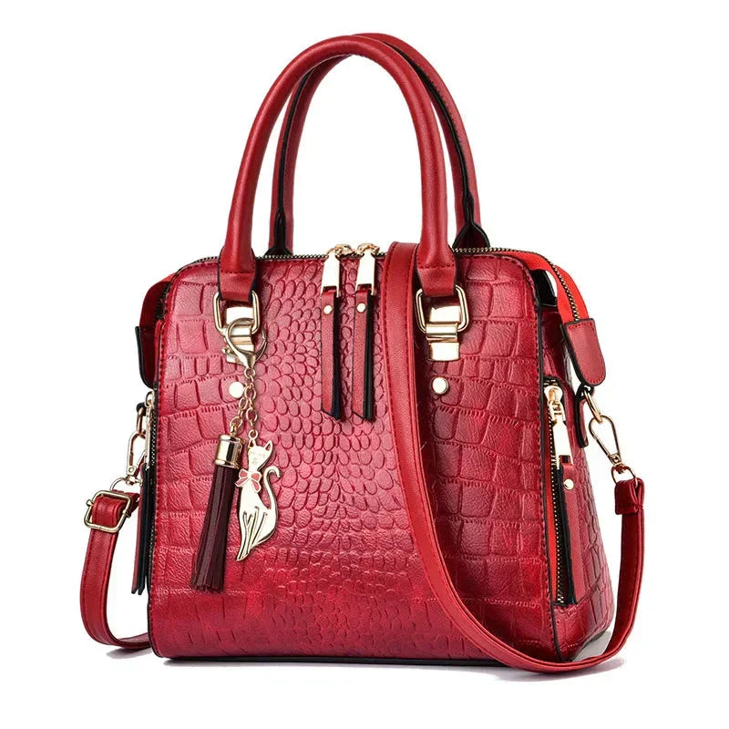 Crocodile-Embossed Bag