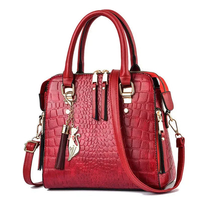 Crocodile-Embossed Bag