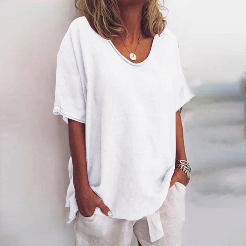 Women's Longline Relaxed T-Shirt, Effortless Style for Daily Wear