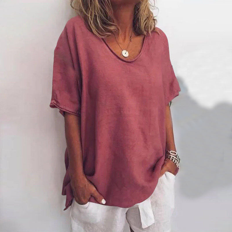 Women's Longline Relaxed T-Shirt, Effortless Style for Daily Wear