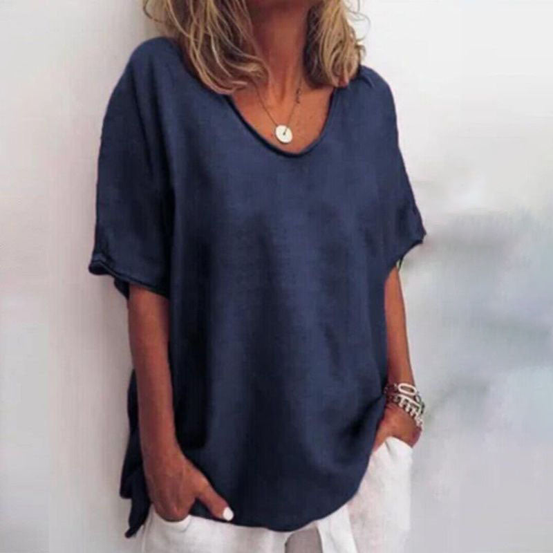 Kathleen | Women's Longline Comfortable Loose Blouse