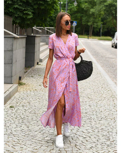 Suzanne | Women's Elegant Midi dress with V-neck