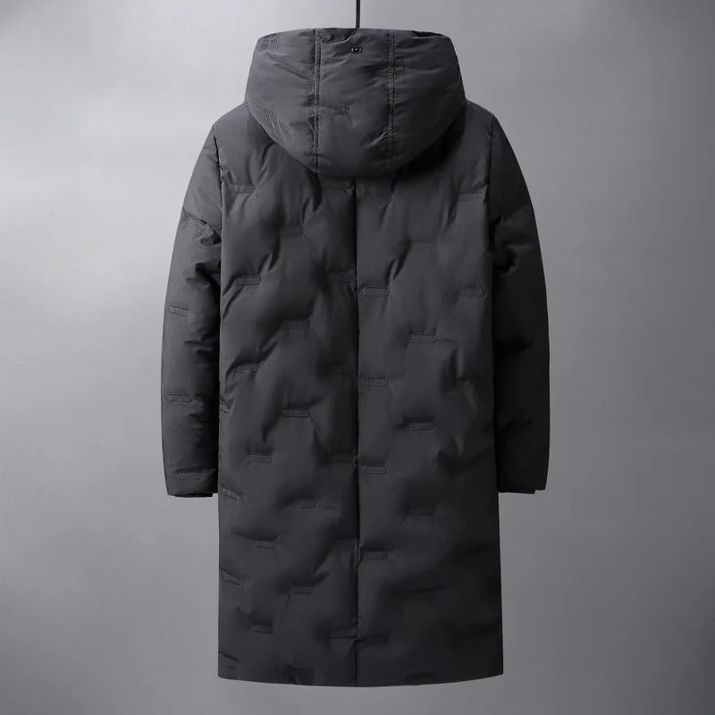 Men's Long Winter Jacket with Long Sleeve